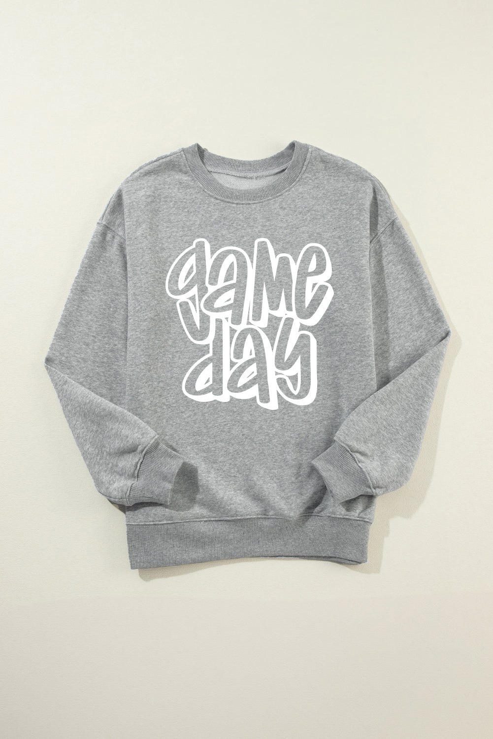 Gray Game Day Crew Neck Sweatshirt