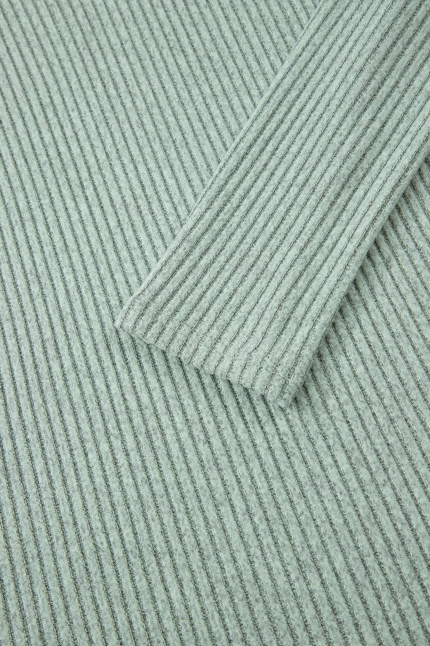 Grass Green Ribbed Notched Neck Knit Long Sleeve Leggings Two Pieces Lounge Set